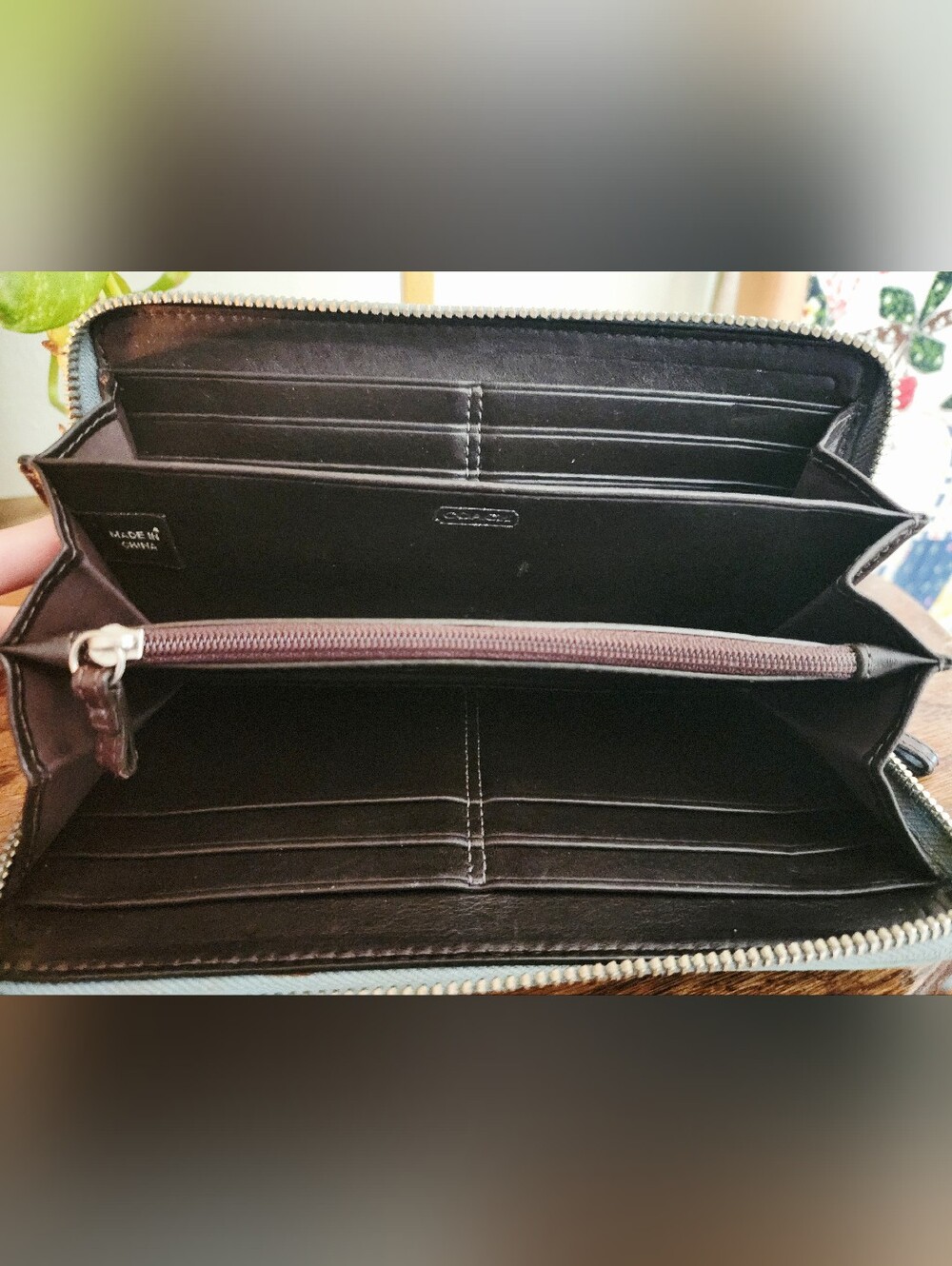 Vintage Coach Chelsea Pebbled Leather Hobo Bag + Wallet Set 🩵🤎 - Picture 8 of 8